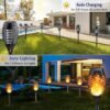 12-Pack Solar Torch Lights – Flickering Flame, Waterproof for Yard, Garden & Patio - Image 3
