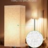 Floor Lamp with Foot Switch, Modern Minimalist Standing Lamp, Black & Beige (No Bulb) - Image 3
