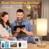 Touch Table Lamp, 3-Way Dimmable, Dual USB Charging, Bedside Lamp with LED Bulb - Image 4