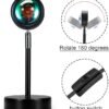Sunset Rainbow LED Night Lamp, USB, Floor Stand (Red) - Image 3