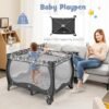 4-in-1 Pack & Play Playard with Bassinet, Changing Table, Wheels, Music Box - Image 4