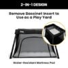 Compact Travel 2-in-1 Play Yard and Bassinet, Black - Image 2