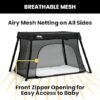Compact Travel 2-in-1 Play Yard and Bassinet, Black - Image 4