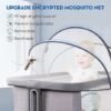 Bassinet Mosquito Net Cover with 2-Way Zipper (White) - Image 3