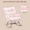 Nursery Teddy Rocking Chair, Fluffy Pink Glider - Image 2