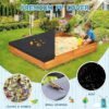 Sandbox with Cover & Kitchen Playset, Outdoor Sandpit with Liner, Grill & Accessories, Toddler Gift - Image 4