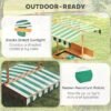 Wooden Sandbox with Lid, Canopy & Benches, Sand Protection, 47x47 in, Kids 3-7 - Image 4
