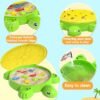 Toddlers Turtle Sandbox with Lid – 8PCS Sand Molds & Shovels, Indoor/Outdoor Sensory Playset for Kids 3+ - Image 4