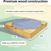 Wooden Sandbox with Corner Seating & Mesh Cover, Outdoor Kids Furniture, Honey (Ages 2-8) - Image 3