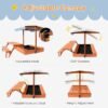 Wooden Kids Sandbox with Lid, Foldable Sandpit, Canopy, Adjustable Roof, Liner Included - Image 3