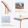 Wooden Kids Sandbox with Lid, Foldable Sandpit, Canopy, Adjustable Roof, Liner Included - Image 4