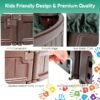 4FT Round Sandbox – Outdoor Sandpit with Waterproof Cover, Bottom Liner, Corner Seating for 3 Kids, Easy Assembly - Image 4