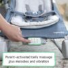 Gas Relief Baby Bouncer – Anti-Colic Rocker with Belly Massage, 20 Songs, Chambray Blue - Image 3