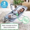 Gas Relief Baby Bouncer – Anti-Colic Rocker with Belly Massage, 20 Songs, Chambray Blue - Image 4