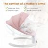 Baby Swing for Infants – Bluetooth Remote, 5 Speeds, Music, 5-Point Harness, Pink - Image 3