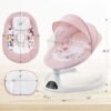 Baby Swing for Infants – Bluetooth Remote, 5 Speeds, Music, 5-Point Harness, Pink - Image 4