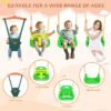 4-in-1 Toddler Swing Set – Baby Jumper & Bouncer with Foldable Metal Stand, Heavy Duty, Green - Image 3