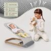 Baby Bouncer – Ergonomic Mesh Seat with 3 Recline Positions, Portable Beige - Image 4