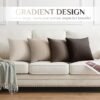 18x18 Velvet Pillow Covers – Set of 4 in Brown/Grey for Sofa & Bedroom Decor - Image 4