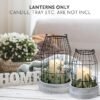 Set of 2 Rustic Farmhouse Lanterns – Decorative Accents for Living Room, Mantle, or Table - Image 2