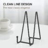 3-Pack 6" Plate Stands – Black Vinyl Display Holders for Photos, Books & Art - Image 2