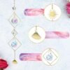 6-Pack Crystal Suncatchers – Hanging Ornaments with Chain for Window, Garden & Events - Image 3