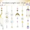 6-Pack Crystal Suncatchers – Hanging Ornaments with Chain for Window, Garden & Events - Image 4