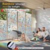 Rainbow Window Privacy Film – 3D Static Cling with Grid, 17.5"x78.7" - Image 2