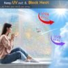Rainbow Window Privacy Film – 3D Static Cling with Grid, 17.5"x78.7" - Image 3