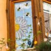 5-Pack Bee & Sunflower Window Clings – Double-Sided Rainbow Decals for Glass & Mirrors - Image 2