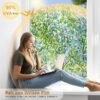 Leaf Rainbow Window Privacy Film – Stained Glass Look, Non-Adhesive, 17.5"x78.7" - Image 3