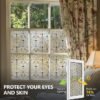 3D Stained Glass Window Film – Golden Ironwork, Privacy & Sun Blocking, 17.5"x47.2" - Image 3