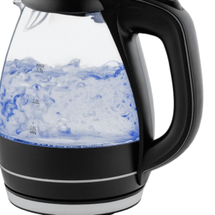 1.5L Electric Glass Kettle with Auto Shut-Off and Boil-Dry Protection