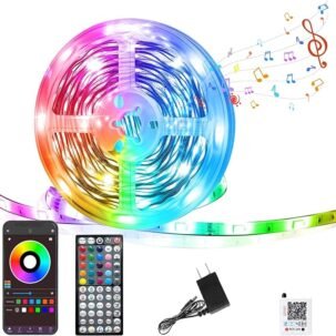 50FT RGB LED Strip Lights with App Remote Control