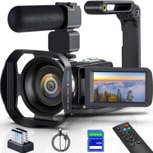8K Vlogging Camera 64MP Camcorder with Night Vision & WiFi
