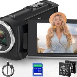 2.7K Vlogging Camera 56MP Camcorder with LED Fill Light