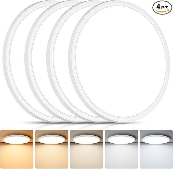 12 Inch Dimmable LED Flush Mount Ceiling Lights 4Pack