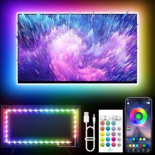 RGB LED TV Backlight 16.4ft Music Sync Strip Lights