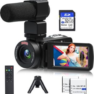 1080P Vlogging Camera 30MP Camcorder with Night Vision & Accessories