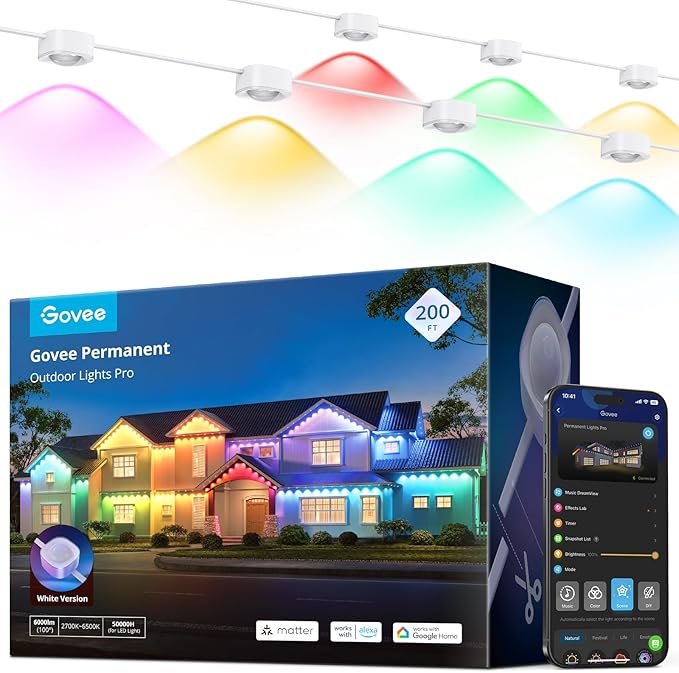 200ft RGBIC Outdoor Lights IP67 Waterproof Smart Control