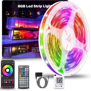 50ft RGB LED Strip Lights with Remote App Control
