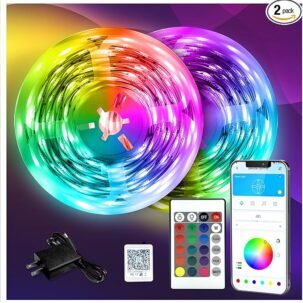 130ft RGB LED Strip Lights with Remote for Bedroom