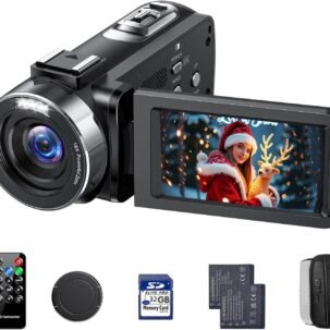 4K Vlogging Camera 42MP Camcorder with 270° Rotating Screen
