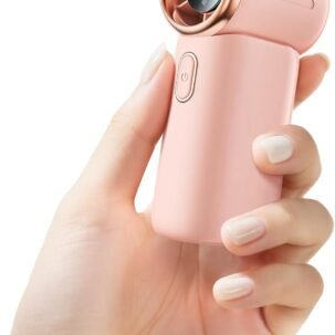 Handheld Turbo Fan Mini Portable 100-Speed Rechargeable Pink