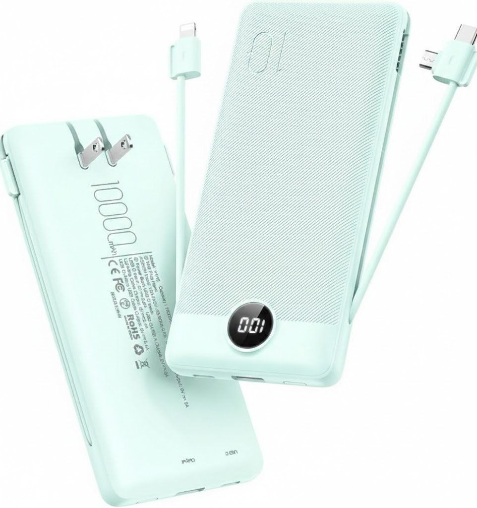 10000mAh Portable Power Bank Built-in AC Plug