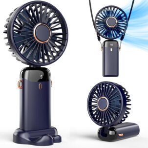 Portable Handheld Fan Mini Rechargeable 5-Speed Adjustable Base