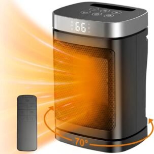 Portable 1500W PTC Space Heater with Remote and Timer