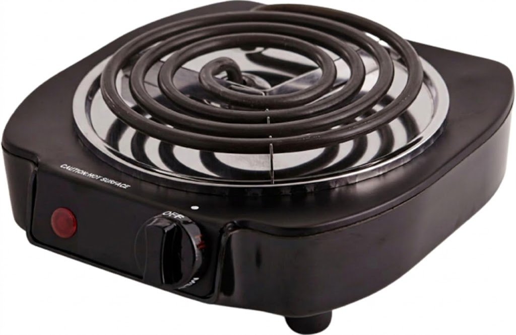 1100W Electric Single Burner Cooktop Black