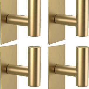 Waterproof Wall Towel Hooks Heavy Duty Sticky Mount 4 Pack