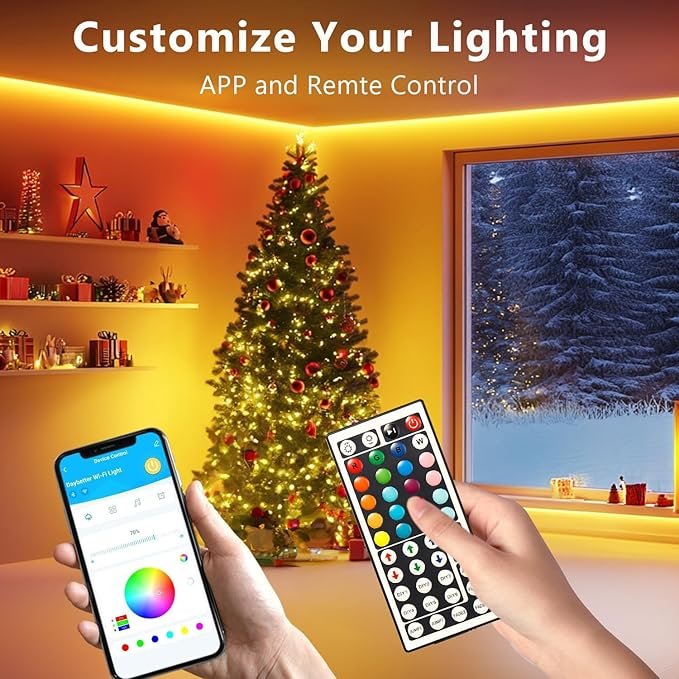 110ft RGB LED Strip Lights Music Sync Smart App - Image 4